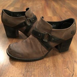 Born Heeled Ankle Booties with Straps & Buckle